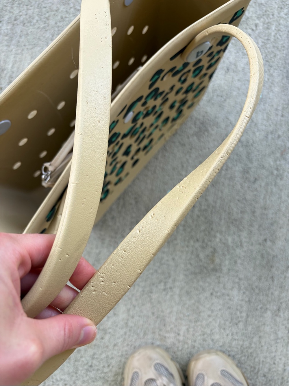BOGG BAG Beige Leopard-Print Tote with Teal Accents - Picture 2 of 5